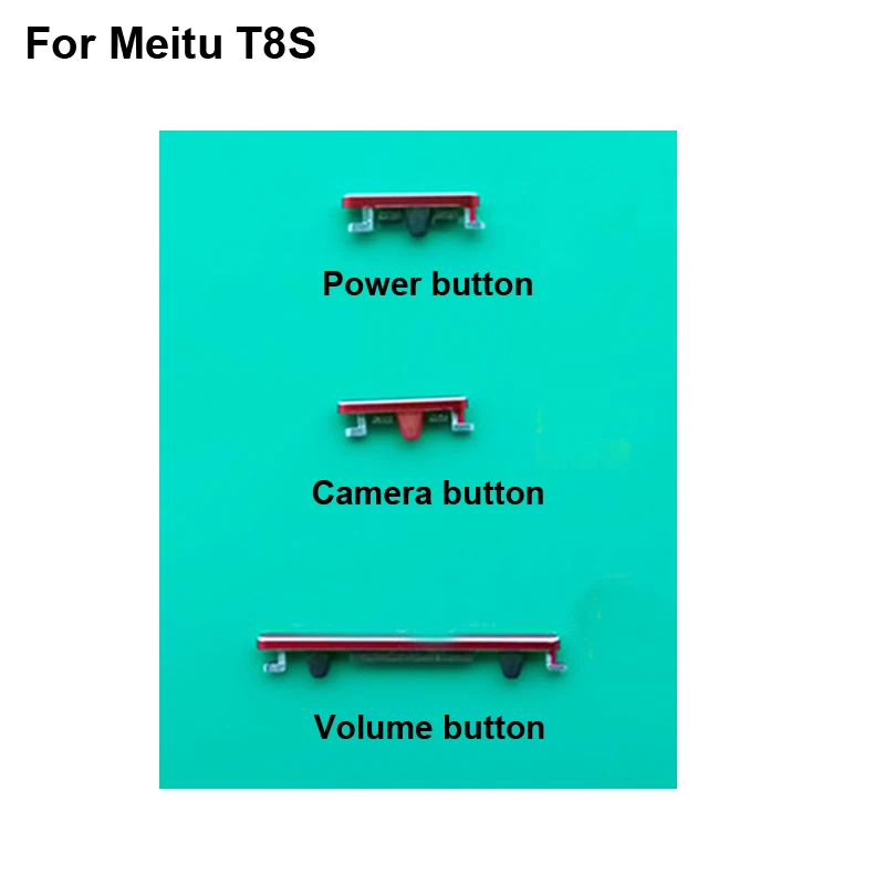 

1 SET For Meitu T8S Power On Off Button + Volume Button + Camera Button Side Buttons Set Parts For Meitu T 8S