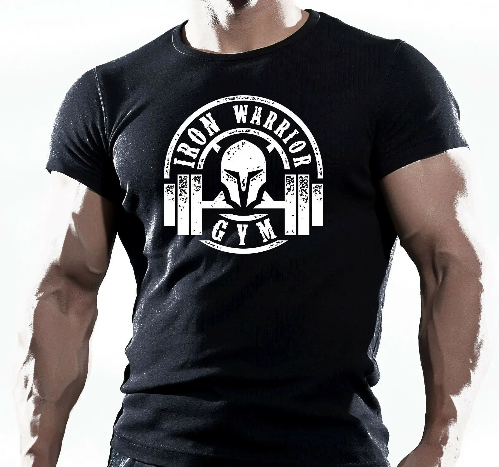 Iron Warrior Bodybuilding Motivation GYM Workout MMA Training T-Shirt. Summer Cotton O-Neck Short Sleeve Mens T Shirt New S-3XL