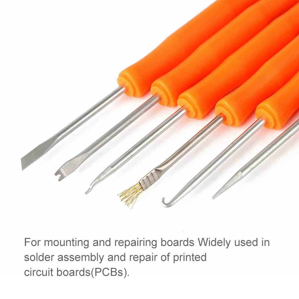 6PCS Entlöten Aid Werkzeug PCB Reinigung Kit Reparatur Werkzeuge Löten Hilfe Unterstützen Werkzeuge Platine Reparatur Unterstützen Hand Werkzeuge