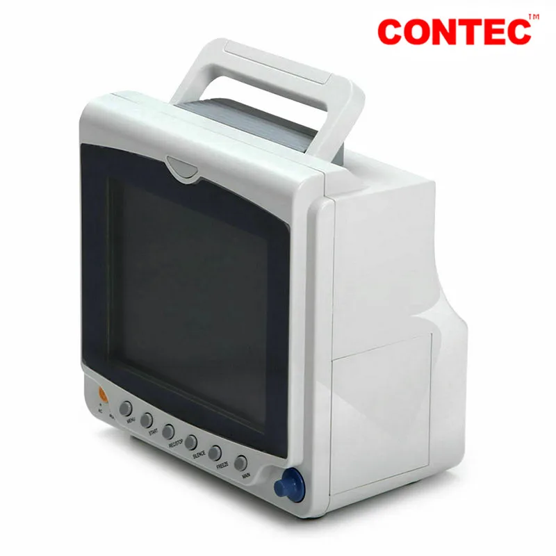 CONTEC Patient Monitor 8''TFT Color Screen Display Patient Monitor ICU Vital Signs ECG NIBP SPO2 PR RESP TEMP Free Thermometer