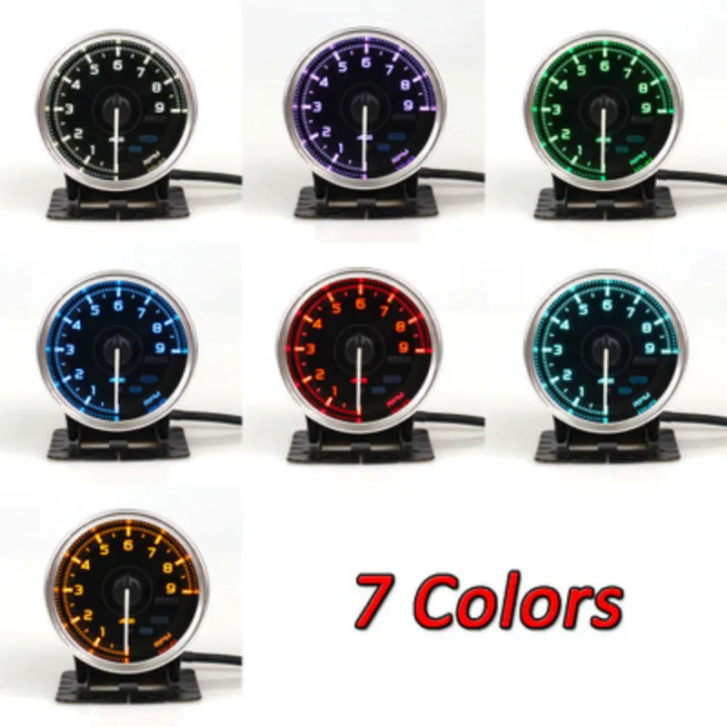 2.5 Inch 7 Color DEFI A1 Modified Instrument Water Temperature Gauges Oil Temperature Oil Pressure Turbo Boost Electronic Sensor