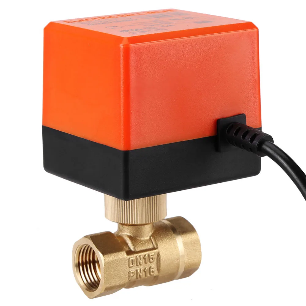 DN15/DN20/DN25 Electric Motorized Brass Ball Valve DN20 AC 220V 2 Way 3-Wire with Actuator