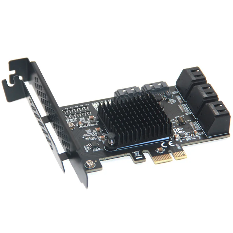 

Chia Mining Riser PCIE SATA Card 8 Ports 6Gb SATA3.0 Adapter PCI Express X1 SATA Expansion Card PCI-E to SATA Controller ASM1064