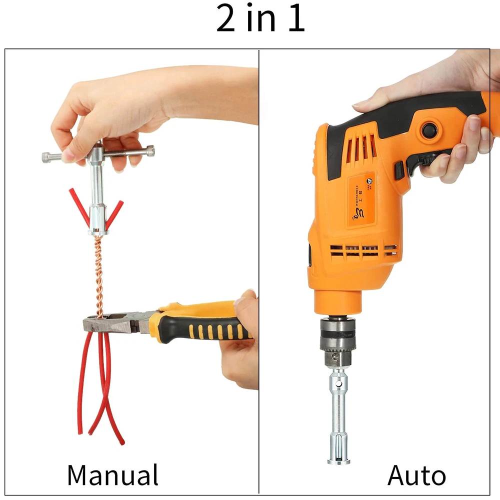 Automatic Wire Stripper Twisted Wire Tool Cable Peeling Twisting Connector Electrician Stripping Artifact Connector Hand Tools