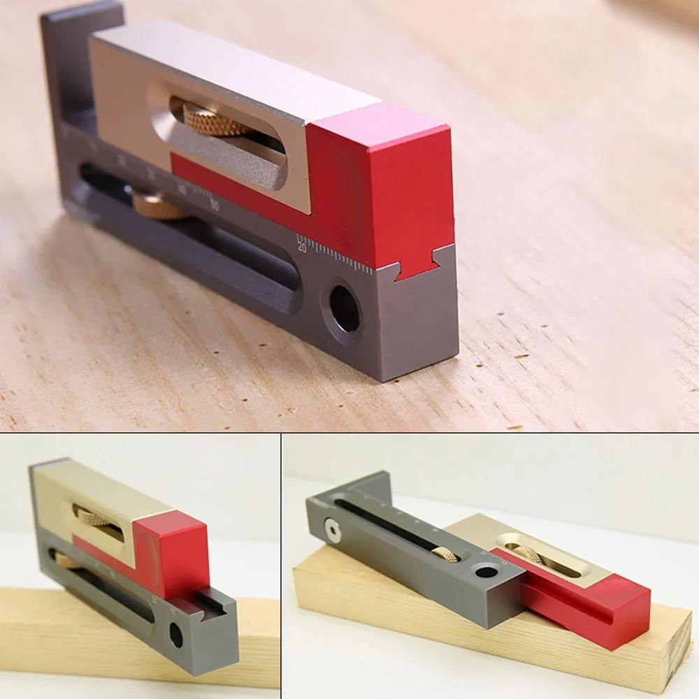 

Saw Table Saw Slot Adjuster Mortise and Tenon Tool Movable Measuring Block Length Compensation Woodworking Tools