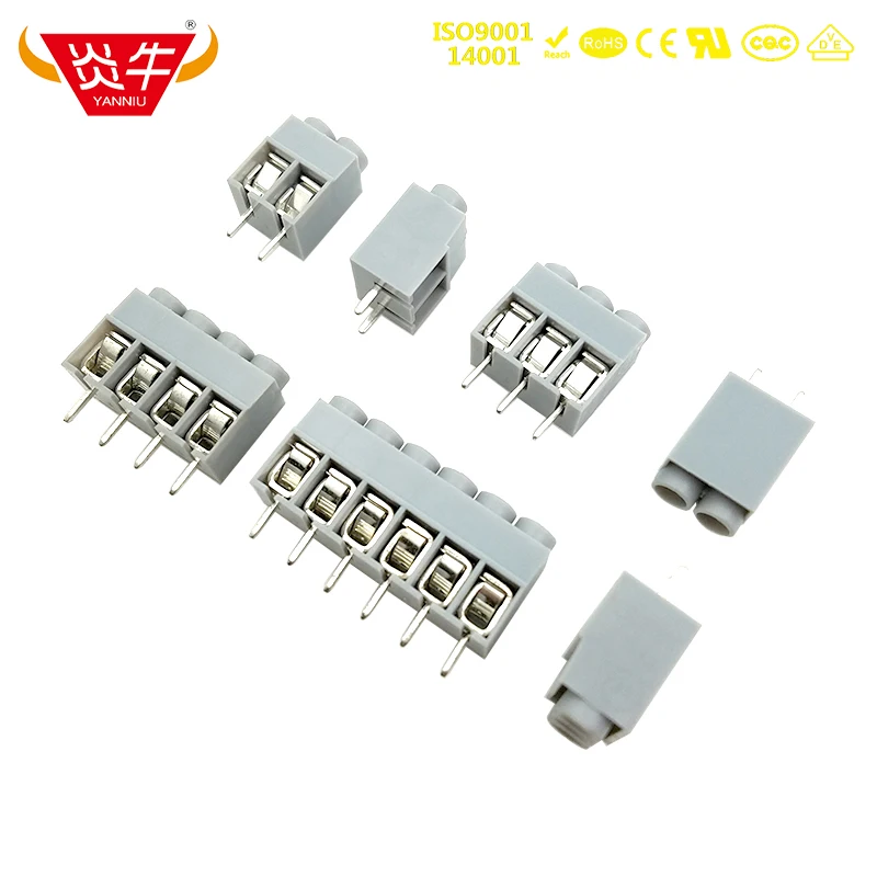 10Pcs KF168 5.0 2P ~ 12P PCB  SCREW TERMINAL BLOCKS DG167 5.0mm 2PIN ~ 12PIN CAN BE STITCHED PHOENIX CONTACT DEGSON KEFA