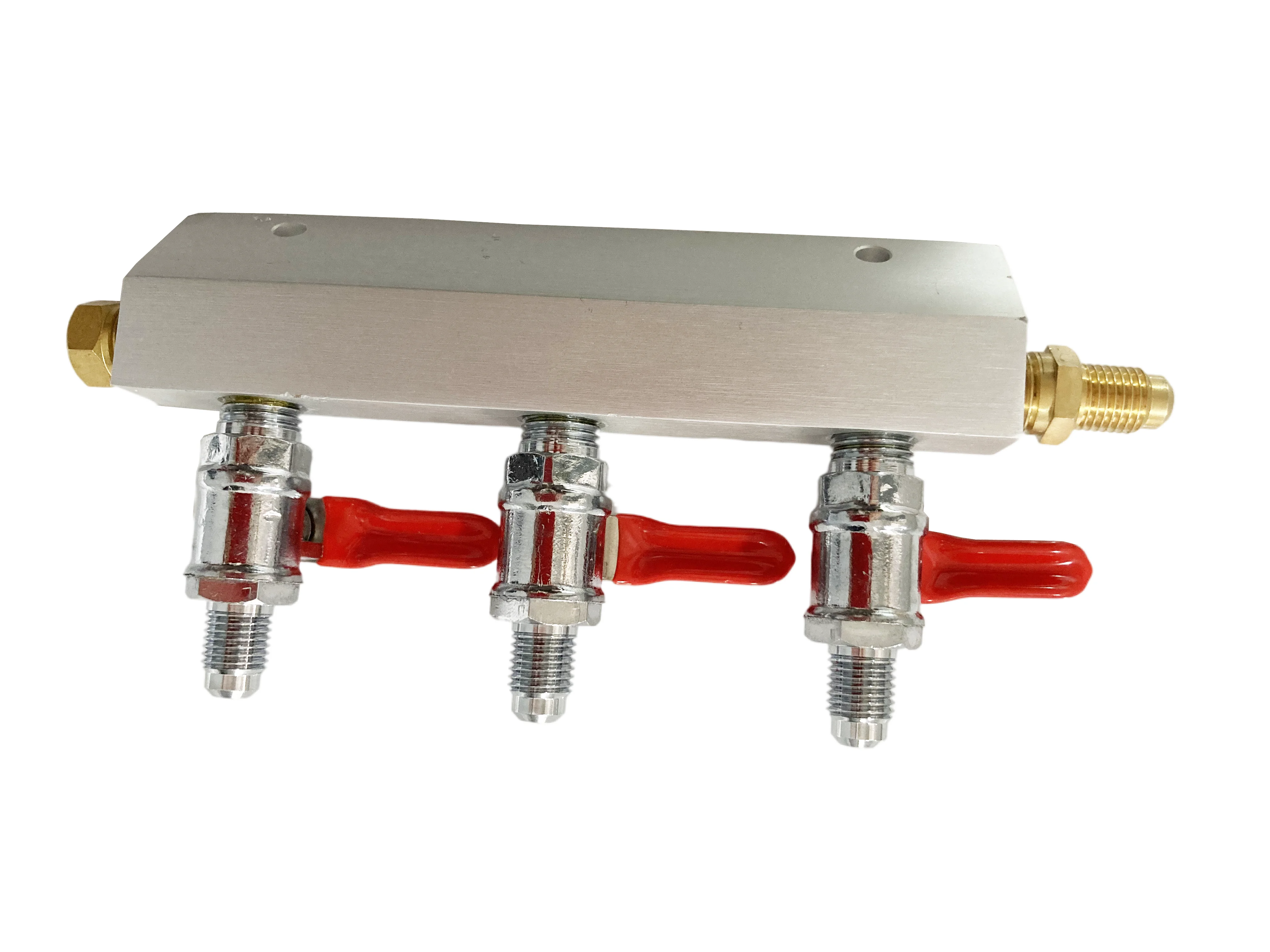 KegLand 3 Output / 3 Way Manifold Gas Line Splitter with Check Valves (1/4\