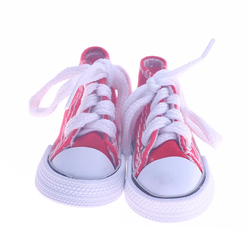 1/3 Bjd Doll Shoes 7.5Cm High Top Canvas Shoes Sneakers For 43 Cm Reborn Baby Doll Mini Denim Shoes Fit Russian DIY Girl`s Toy