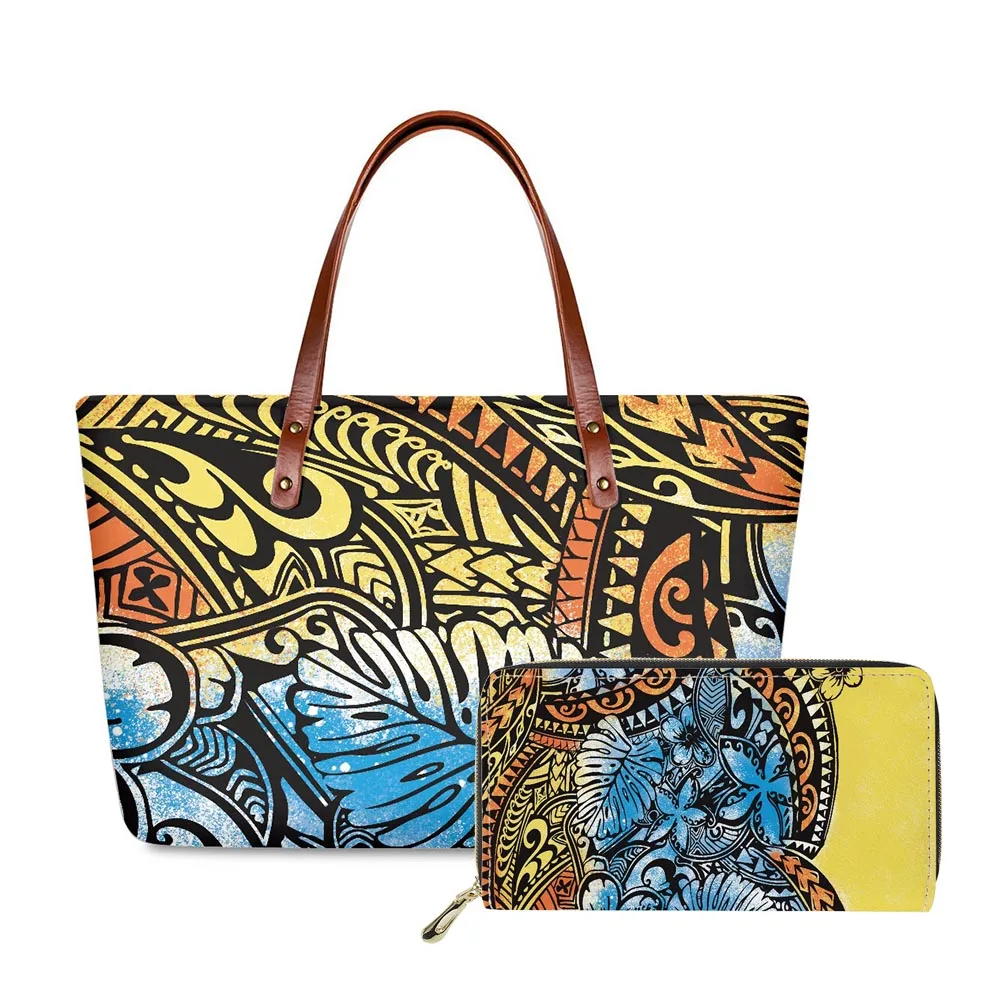 

Hycool Large Women's Big Bag Samoan Polynesian Tribal Print Women's Fashion Bag Tote Handbag Travel Bag Bolsa De Viagem Feminina