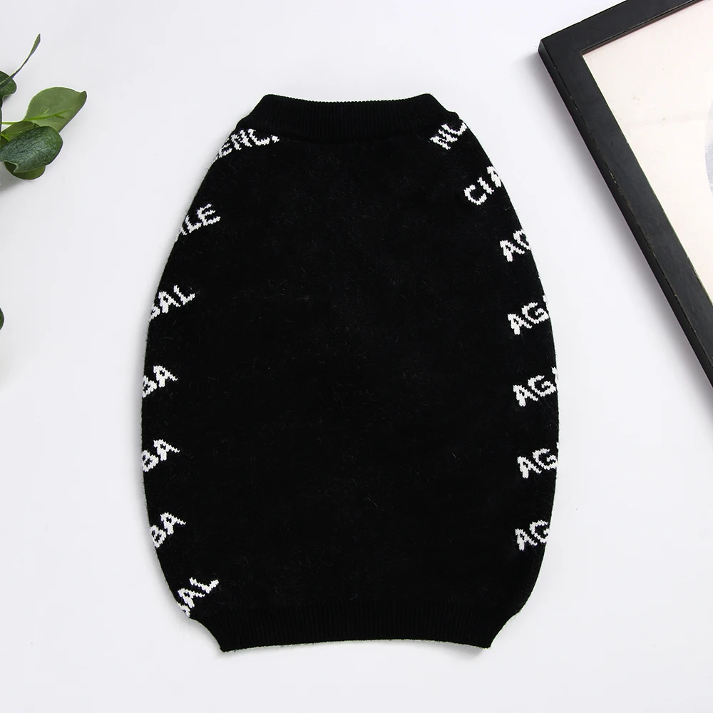 Dog Sweater Green Black Fashion Luxury Pet Clothes French Bulldog Chihuahua Dog Sweaters for Small Dogs