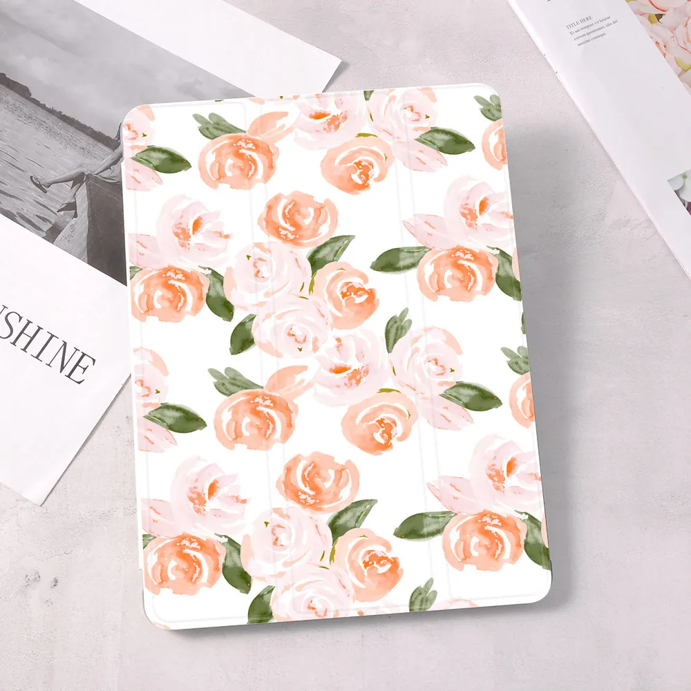 

For iPad Air 4 Case 10.9 inch 2020 10.2 inch 8th Generation 7th 9.7 5th 6th Mini 4 5 iPad Pro 12.9 2018 Case Watercolor flowers