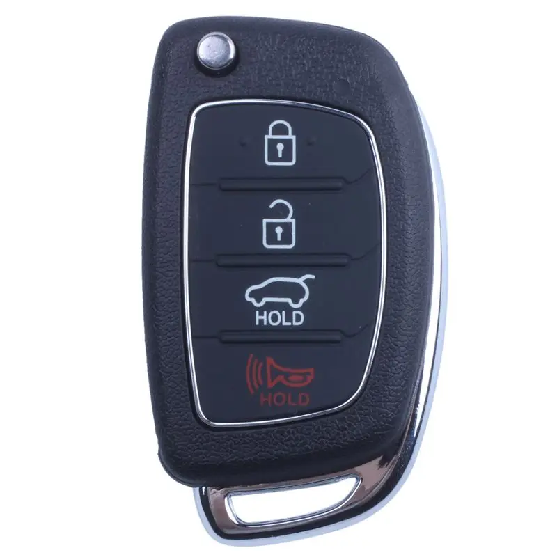 Flip Key Shell fit for HYUNDAI Santa Fe Remote Key Case Fob 4 Button PG180D