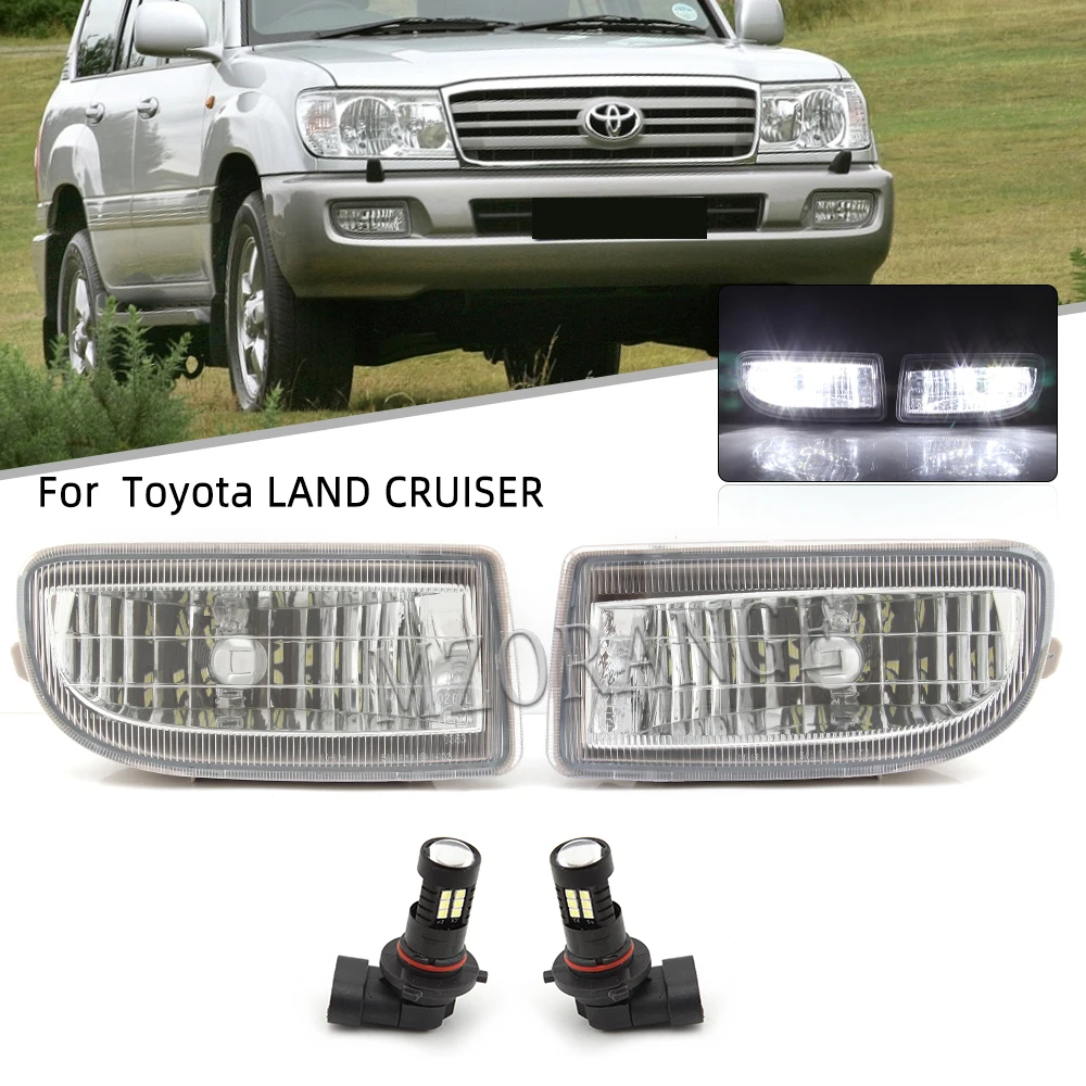 

LED Fog Lights Headlight for Toyota Land Cruiser 100 LC100 FZJ100 1998-2007 Halogen Fog Bumper Driving Lamp car accessories