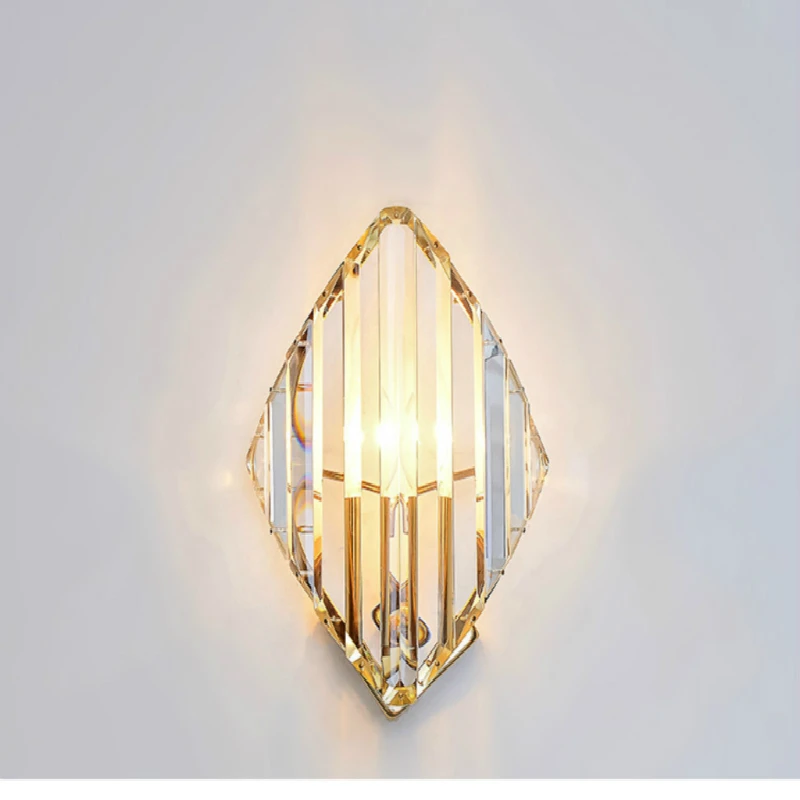 Luxury Crystal Wall Lamps Modern Sconce Light Fixture Living Room Decoration Bedside Luminaire Hotel Hallway Home Lighting