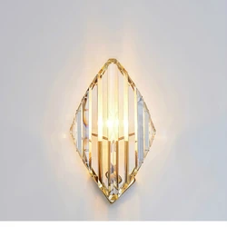 Luxury Crystal Wall Lamps Modern Sconce Light Fixture Living Room Decoration Bedside Luminaire Hotel Hallway Home Lighting