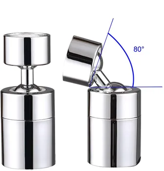 Aérateur d'évier de cuisine ABS/cuivre, robinet pivotant à grand Angle, accessoires de robinet à 2 fonctions, filtre à pointe, aérateurs moussants