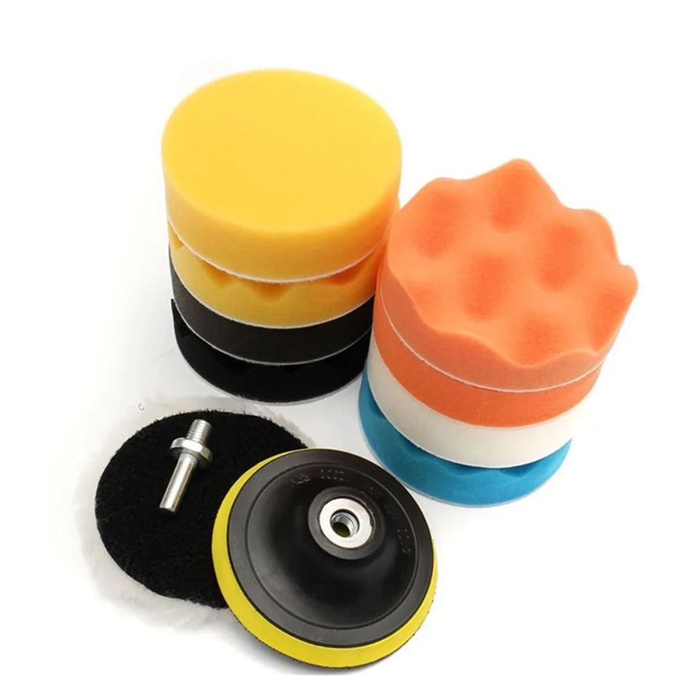 

11pcs 3/4/5/6/7 Inch Car Buffing Pad Polishing Pad Auto Buffer Polisher Drill Buffing Kit For Car Polishing Waxing Sealing Glaze