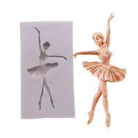 Dancing Girl Ballet Dancer Silicone Mold Sugarcraft Chocolate Cupcake Baking Mold Fondant Cake Decorating Tools