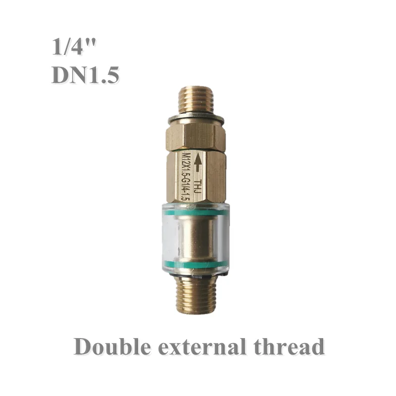 THJ One-Way Valve Transparent Check Valve With Thread G1/8