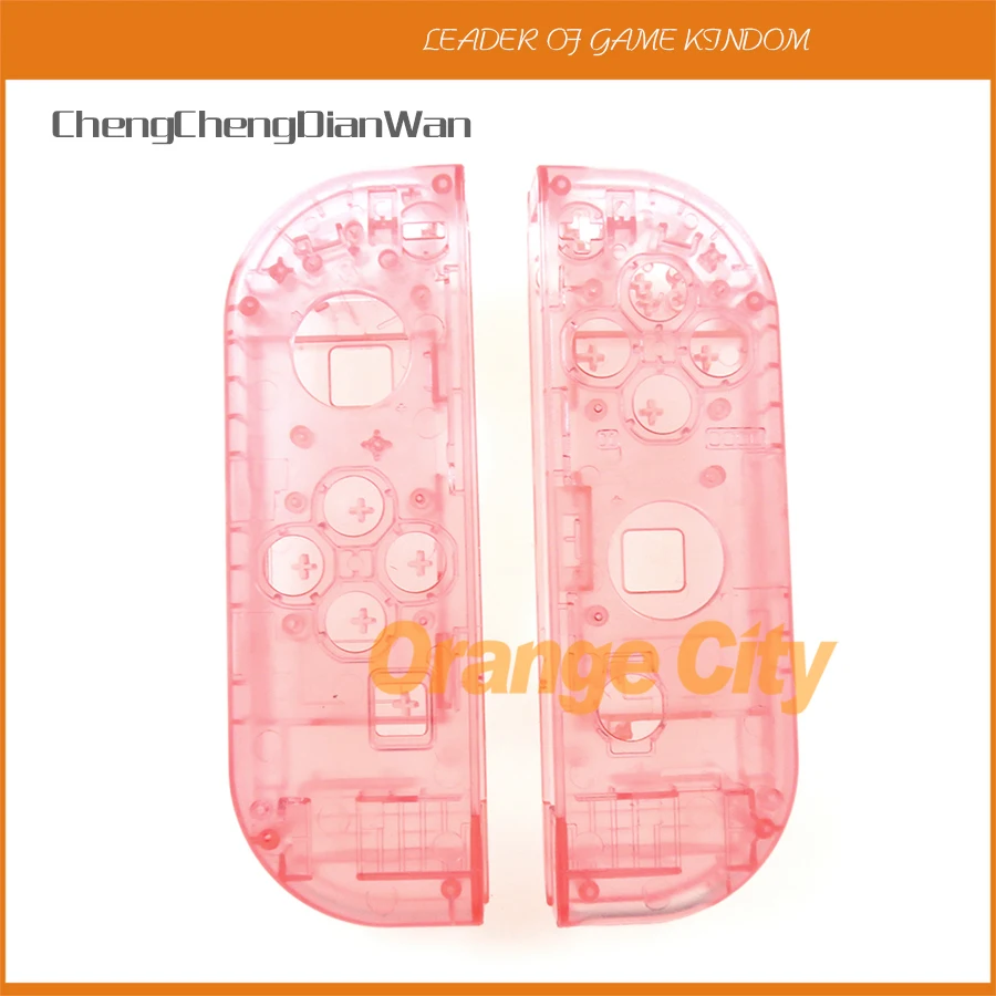 

20sets Clear Housing Shell Case for Nintend front back middle shell cover for ns switch controller Transparent