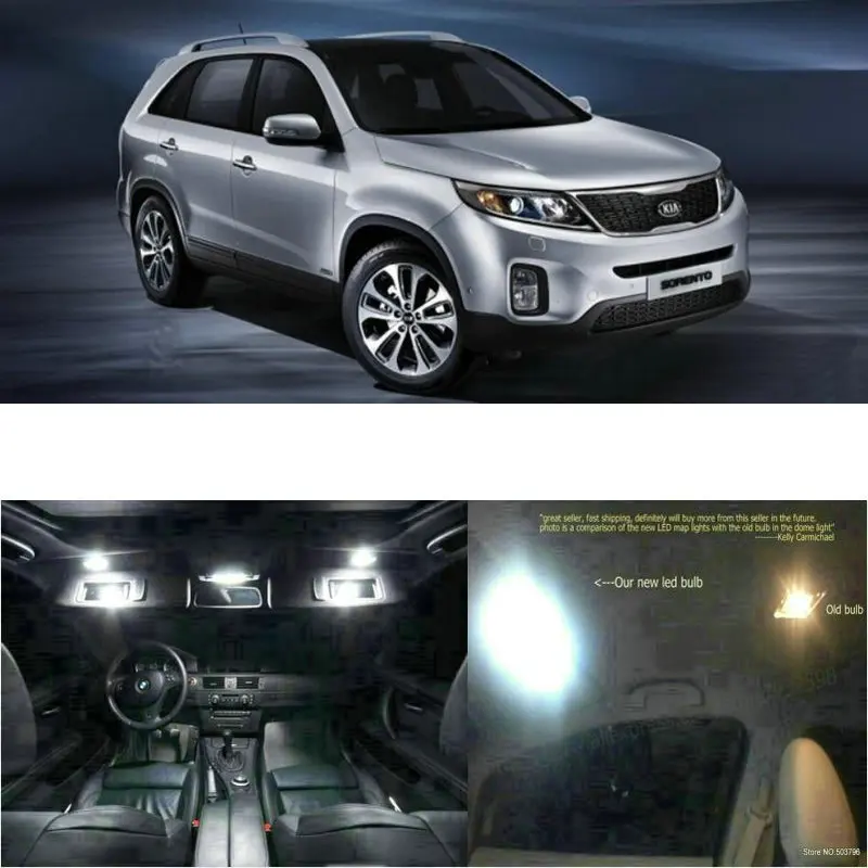 

Светодиодные фонари для салона автомобиля, для kia, sorento r, для чтения карты, для ног, дверей, без ошибок, 11 шт.