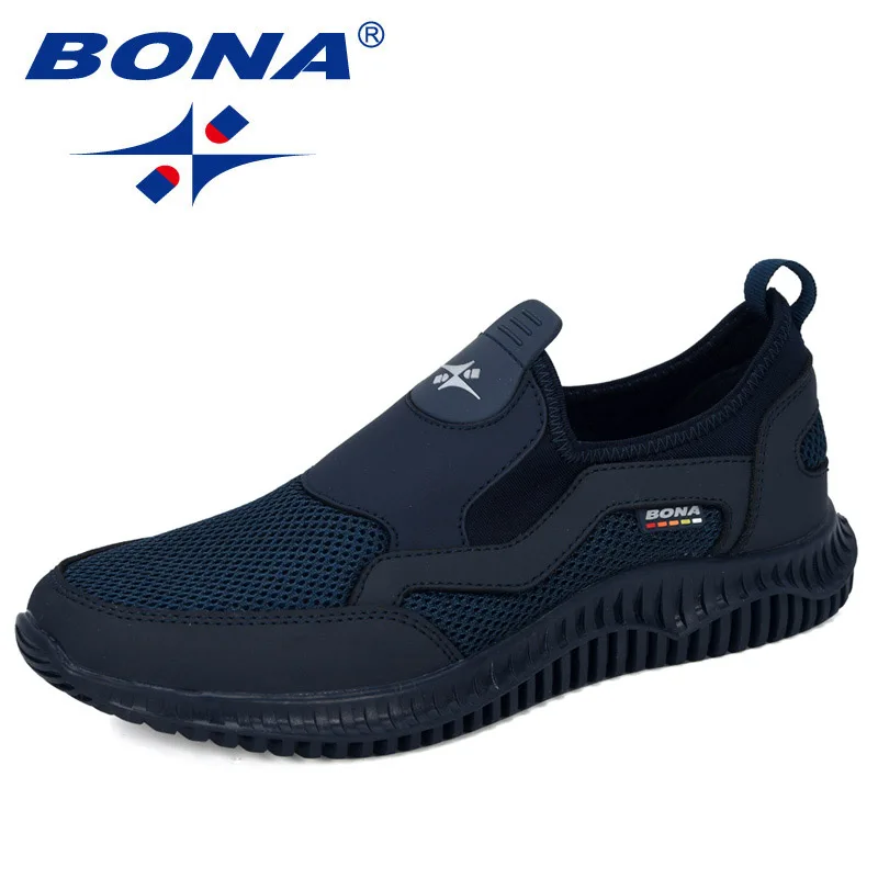 BONA New Arrival Mesh Breathable Krasovki Shoes Men Super Light Casual Shoes Man Tenis Masculino Sneakers Male Footwear