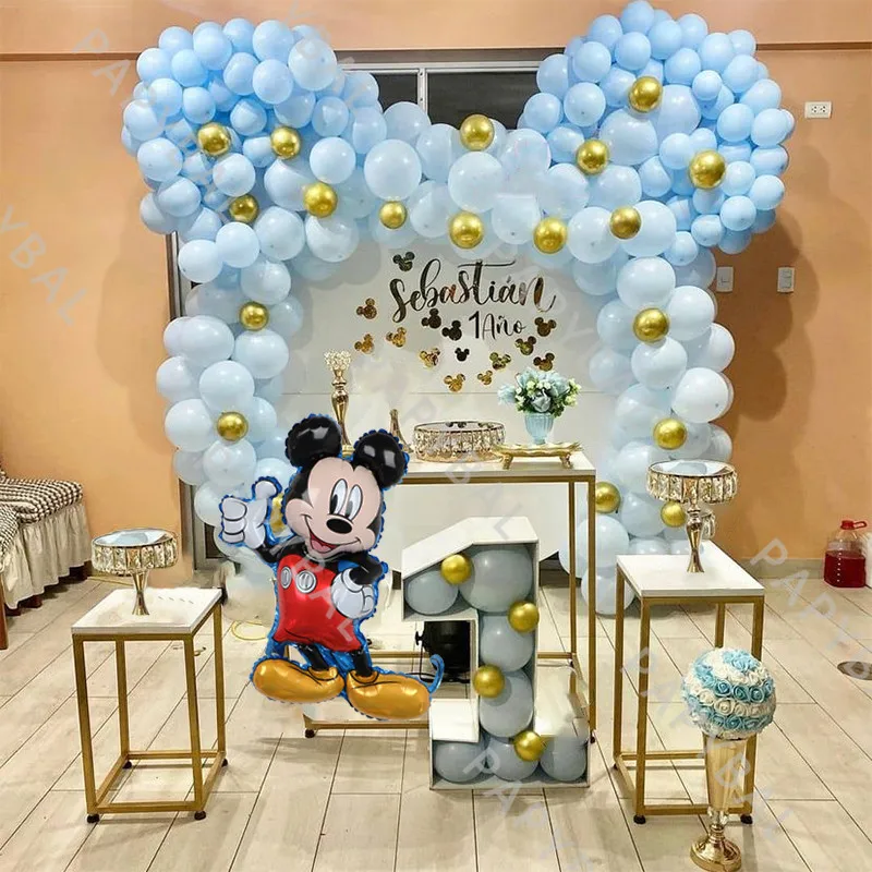 188Pcs Disney Mickey Mouse Party Balloons Set Arch Garland Kit Girls Boys Birthday Baby Shower Decoration Supplies Kids Gifts