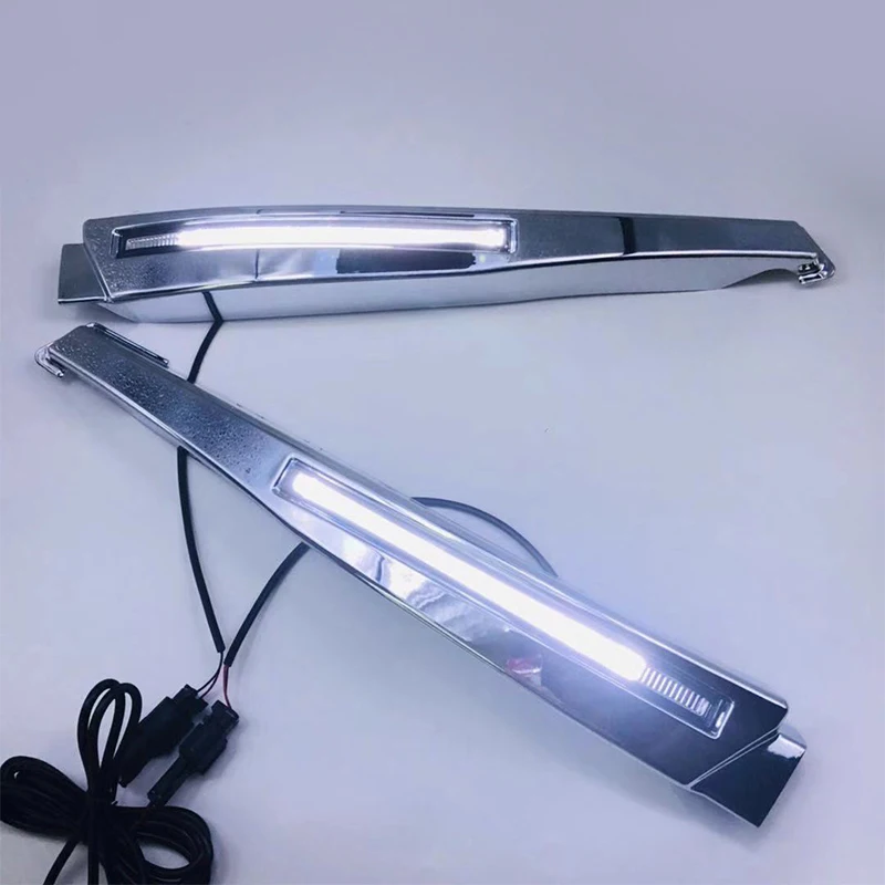 1 Pair Car 12V White Led Daytime Running Lights DIY Fog Lights Drl Lamp With Harness For Jaguar XF 2008 2009 2010 Styling