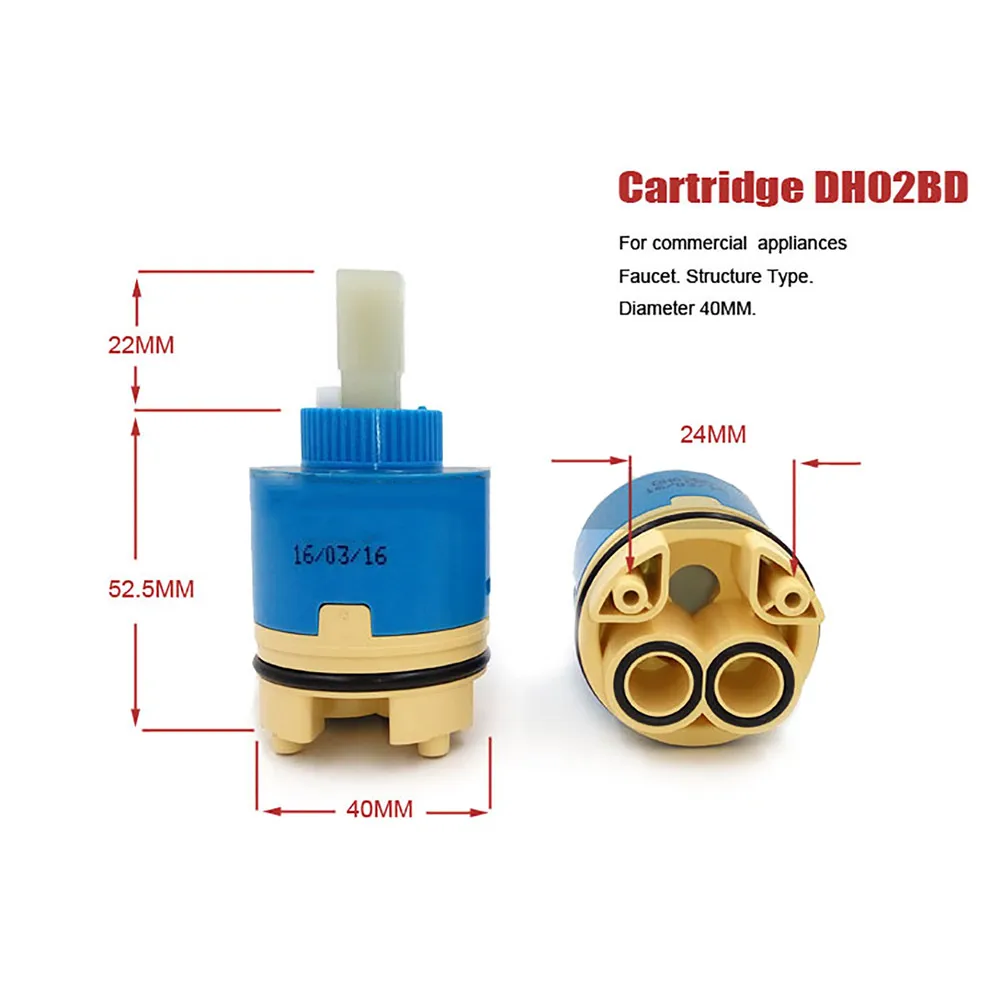 Keran keramik 40mm inti katup DL02BD/ DH02BD Spool, Mixer katup kamar mandi dapur suku cadang repalsemen untuk hain-yo