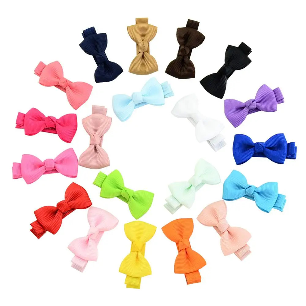 1 piece 1.96 Inch Girls Small Hair Clips ribbon Covered clip With Colorful kids Hair pins Hairgrip headwear Hair Accessories 795