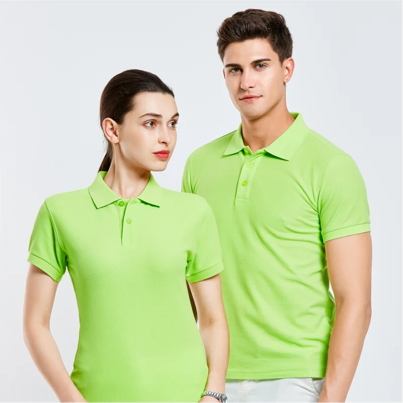 NSLP 100% Cotton Polo Shirt Solid Color High Quality Top Business Workwear Custom Printing Embroidery Group Clothing 2021 New