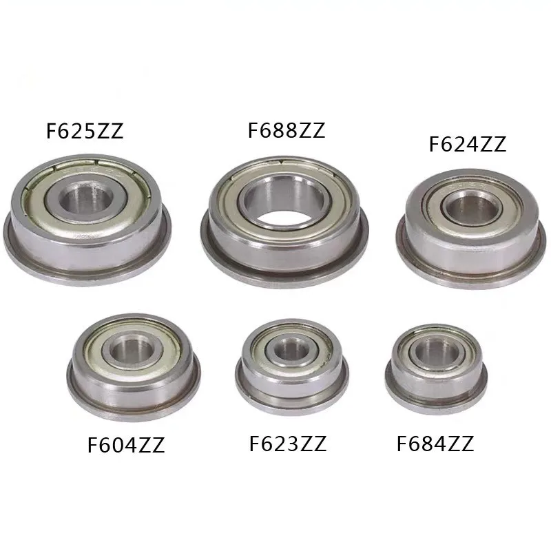 50 Stück 3D-Drucker-Ersatzteile, Rillenkugellager F604ZZ F623ZZ F624ZZ F625ZZ F626ZZ F608ZZ F688ZZ, Flanschlager – Detail 1