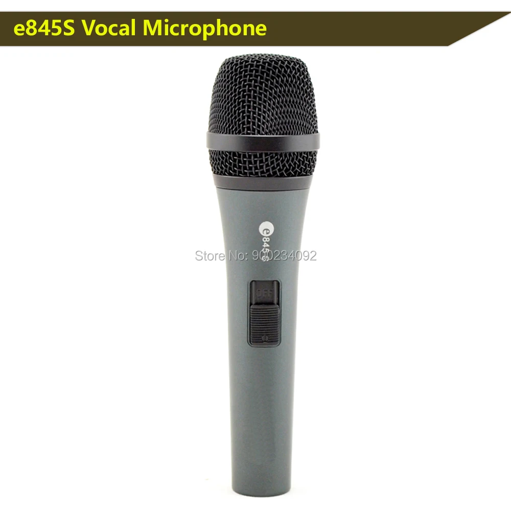 Free shipping e800 e845S Microphone with On/ Off switch wired dynamic cardioid professional vocal microphone