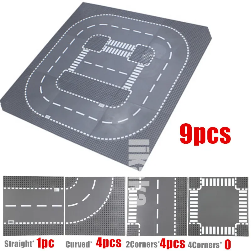 32*32 Dots Road Grondplaten Klassieke Bouwstenen Bouw Speelgoed Stad Straat Bricks Compatibel 32X32 Rivier Placas de Base