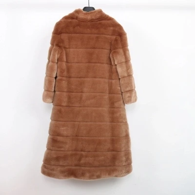 Top brand Stand Women Slim Collar Fur Coat  high quality