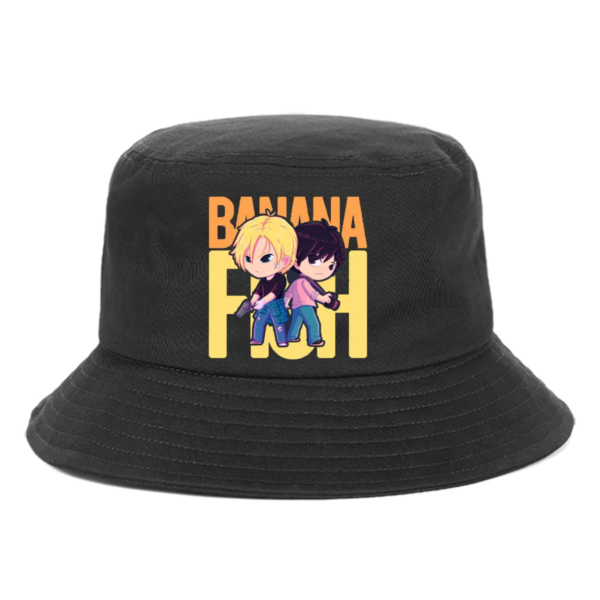 anime Banana Fish Bucket Hat women men Sunscreen Outdoor Summer Hip Hop Beach Sun Caps Streetwear Chapeau Caps Fisherman Caps