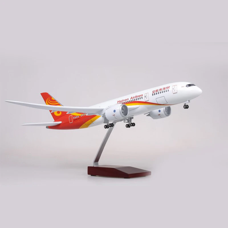 JASON TUTU 43cm Harz Diecast 1:130 skala China Hainan Boeing B787 Flugzeug Modell Flugzeug Modell Flugzeug mit Licht & Rad Flugzeuge