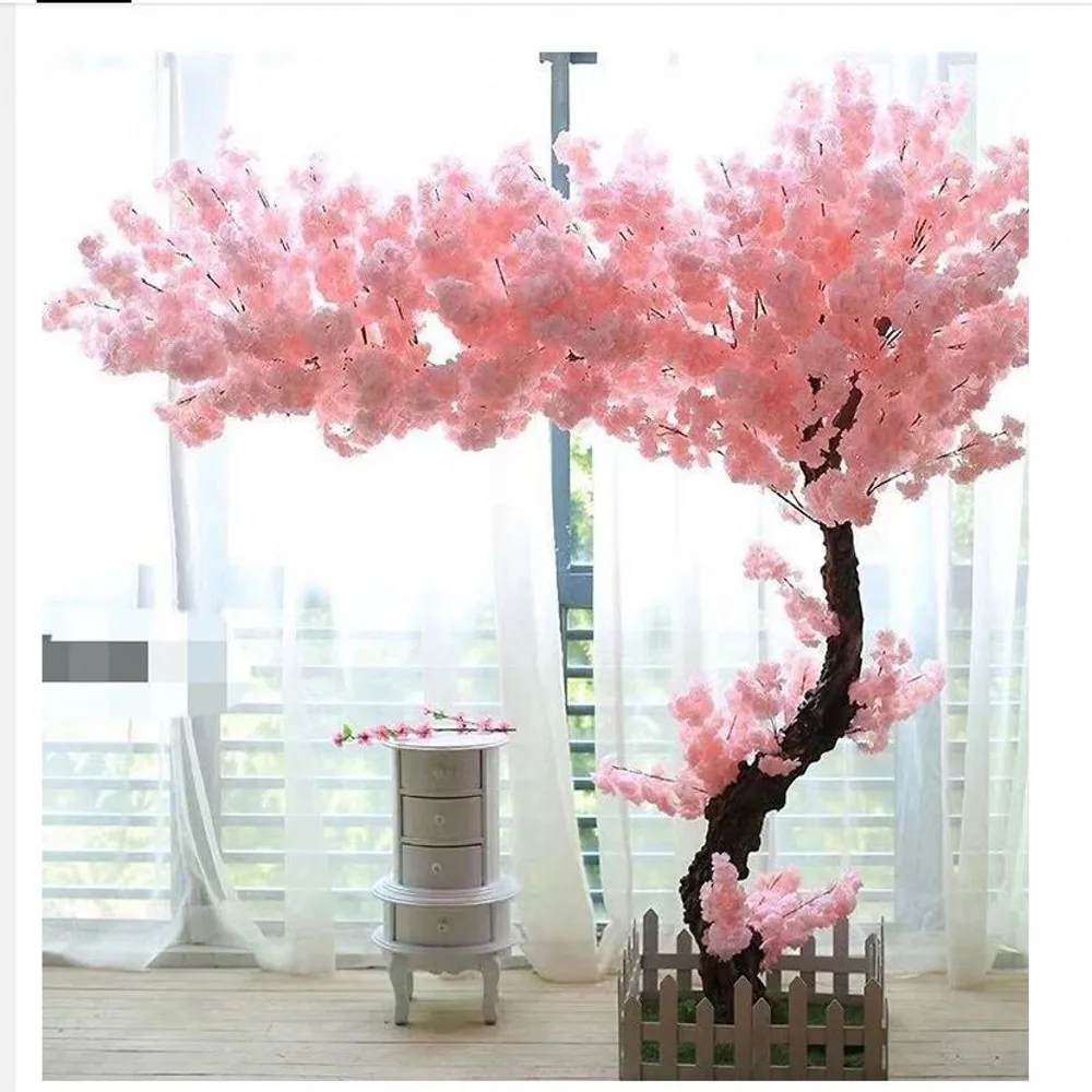 

Artificial Cherry Tree Simulated Plant Fake Tree Green Banyan Wedding Party Decorations Outdoor Stage Garden Decoration