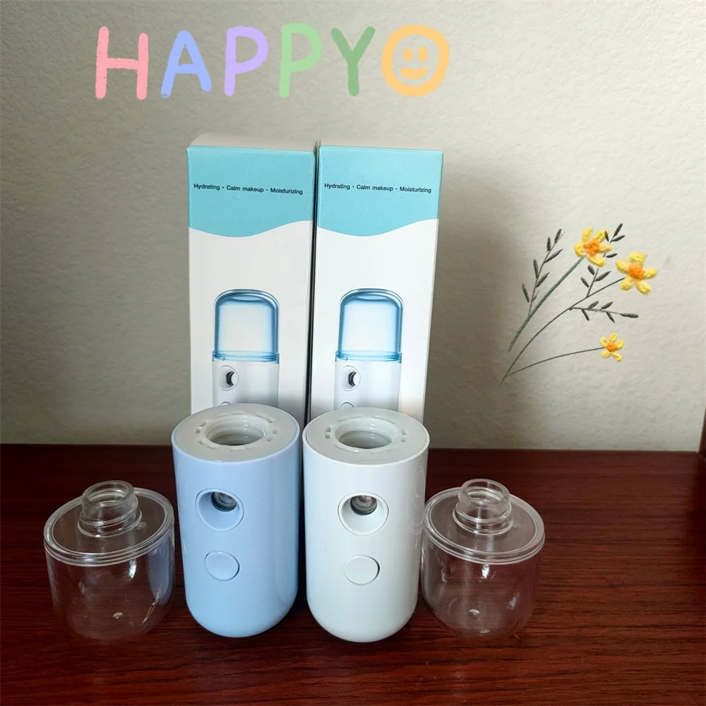 Mini Nano Mist Sprayer Cooler Facial Steamer Humidifier USB Rechargeable Face Moisturizing Nebulizer Portable  Skin Care Tools