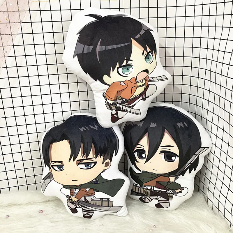 10cm Attack on Titan Plush Doll Anime Attack on Titan Levi Ackerman Stuffed Doll Anime Soft Plush Pillow Toy