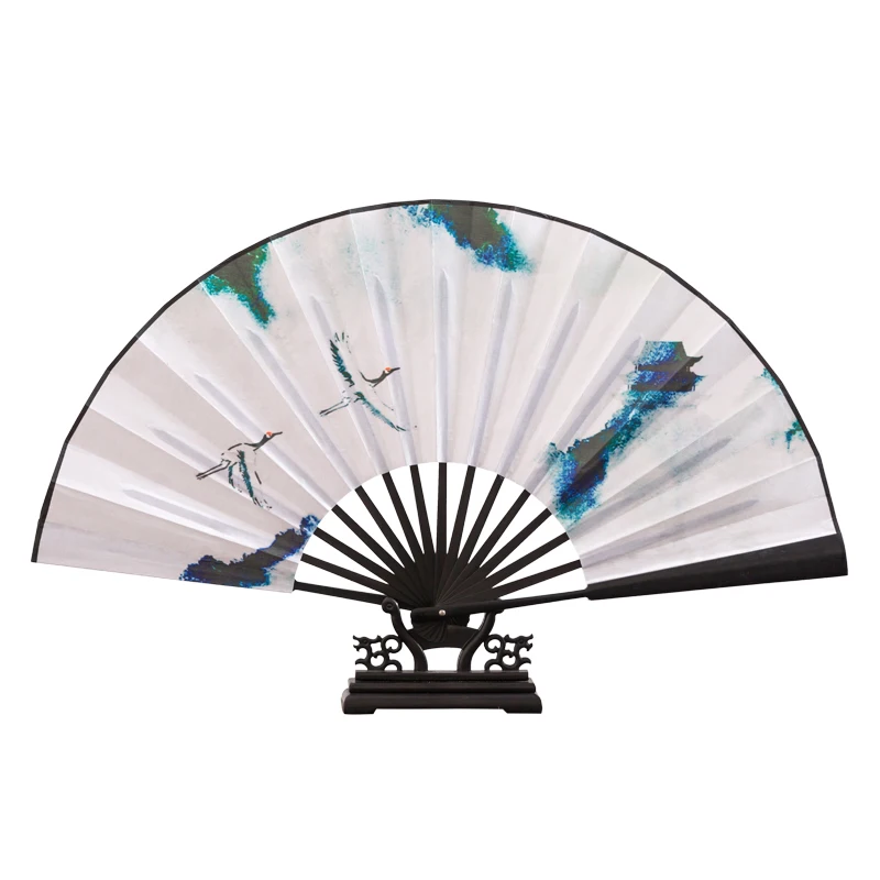 Classical Folding Dance Fan Chinese Style Men Women Silk Hand Fan Portable Vintage Cosplay Bamboo Folding Fan Abanicos Para Boda