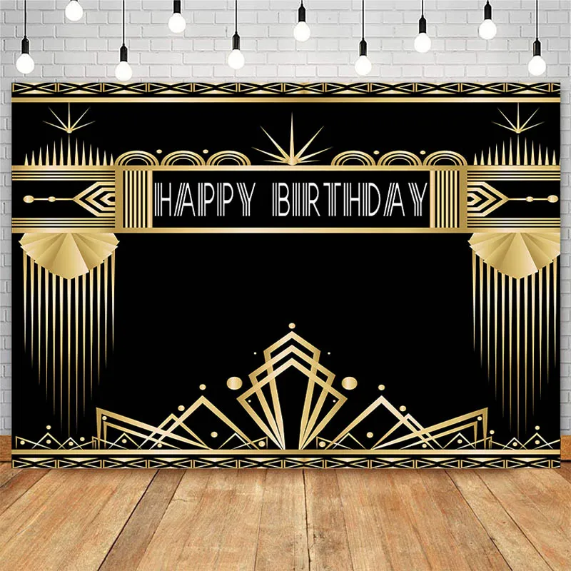 Gatsby Theme Adult Birthday Photography Background Custom Birthday Backdrop Cake Table Decoration Background Photo Studio Props