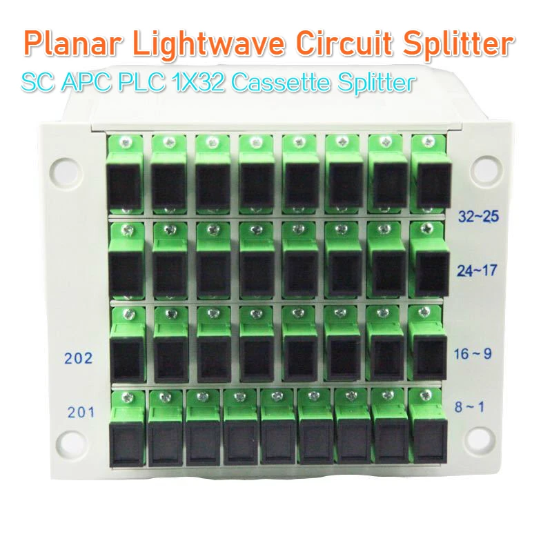 

SC-APC 1x32 splitter Fiber Optical Box FTTH PLC Planar waveguide Lightwave Circuit splitter Optical Cassette Splitter Box 1*32