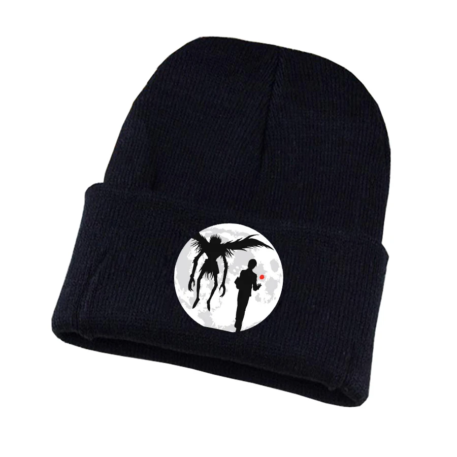 Winter warm hat anime Death Note Knitted hat hat Unisex Print Cotton hat teenagers winter Knitted Cap Beanies Cap