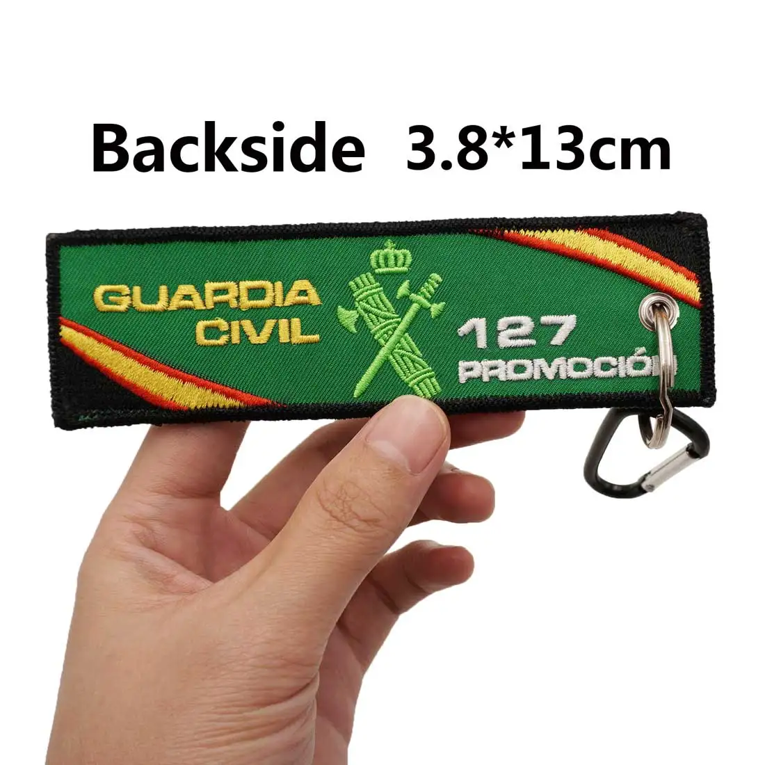 GUARDIA CIVIL 127 PROMOCIÓN Spain Flag Military Double-Sided Embroidered Patches Keychain