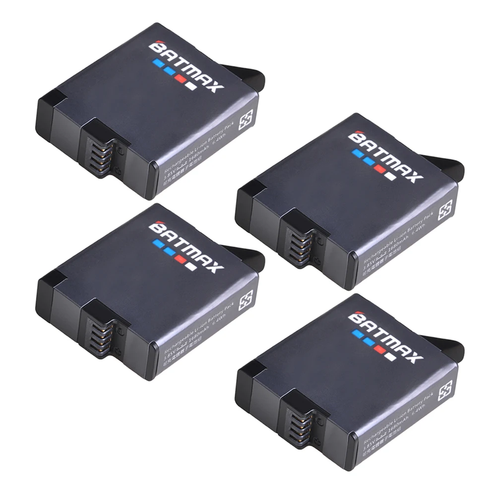 4Pcs for GoPro Hero 8 Hero 7 hero 6 hero 5 Black Battery + Triple Charger