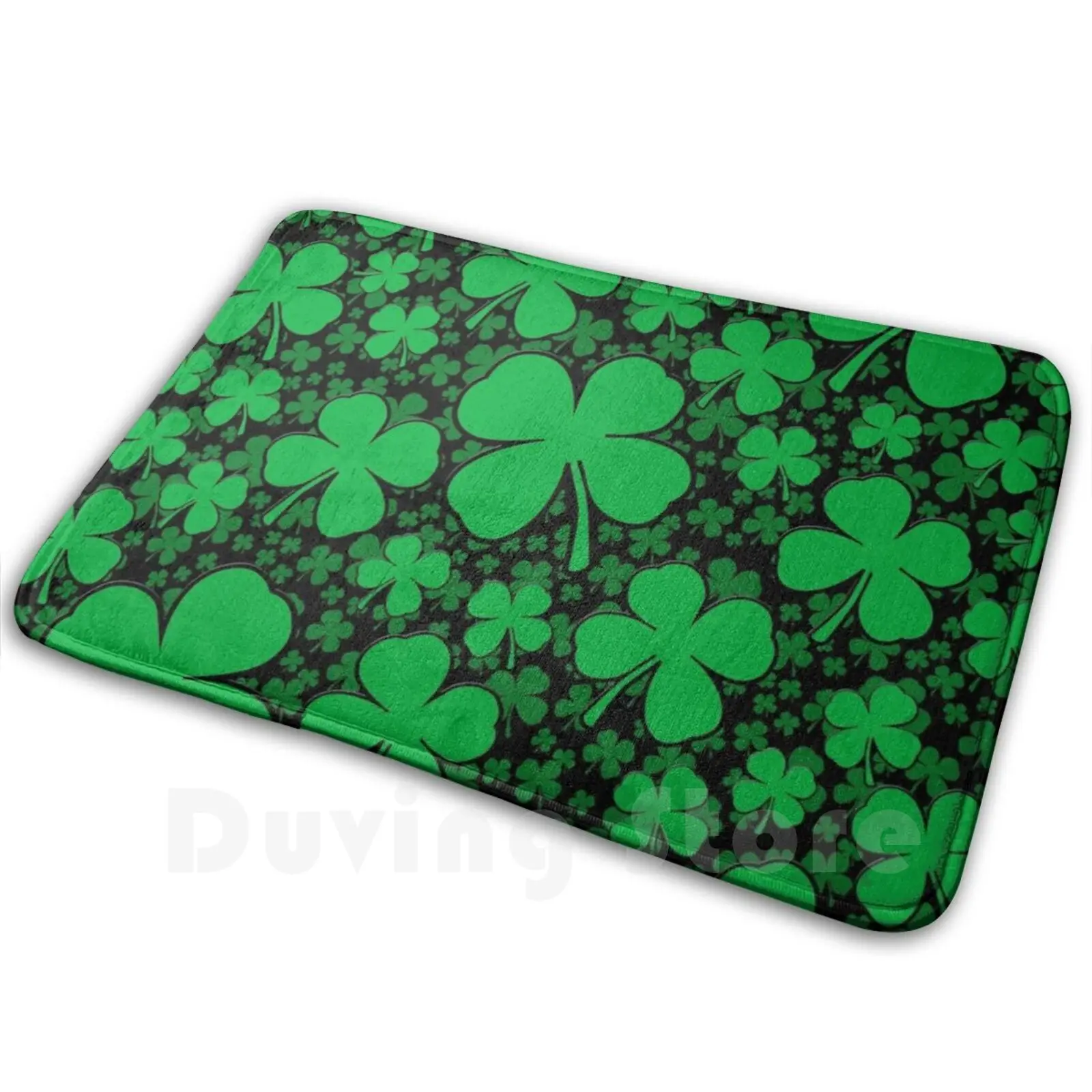 A Shamrock Field For Day Carpet Mat Rug Cushion Soft Green Day Party Shamrocks Irish Irish Irish Style Beer Shamrock