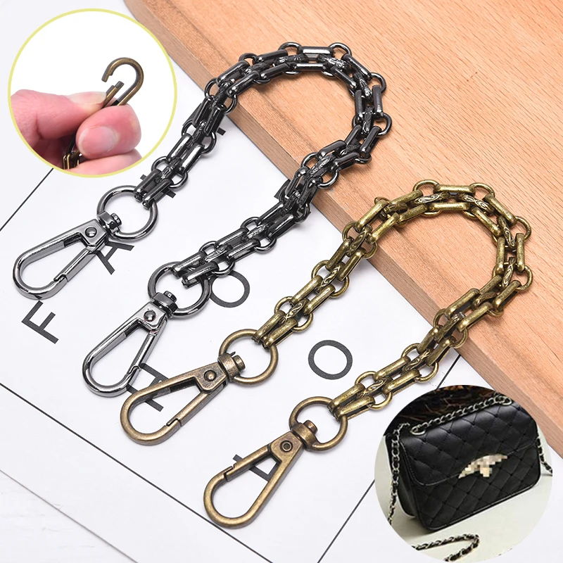 30cm Metal Chain Strap Shoulder Cross Body Bag Replacement DIY Bag Accessories Hardware Double Woven Iron Chain