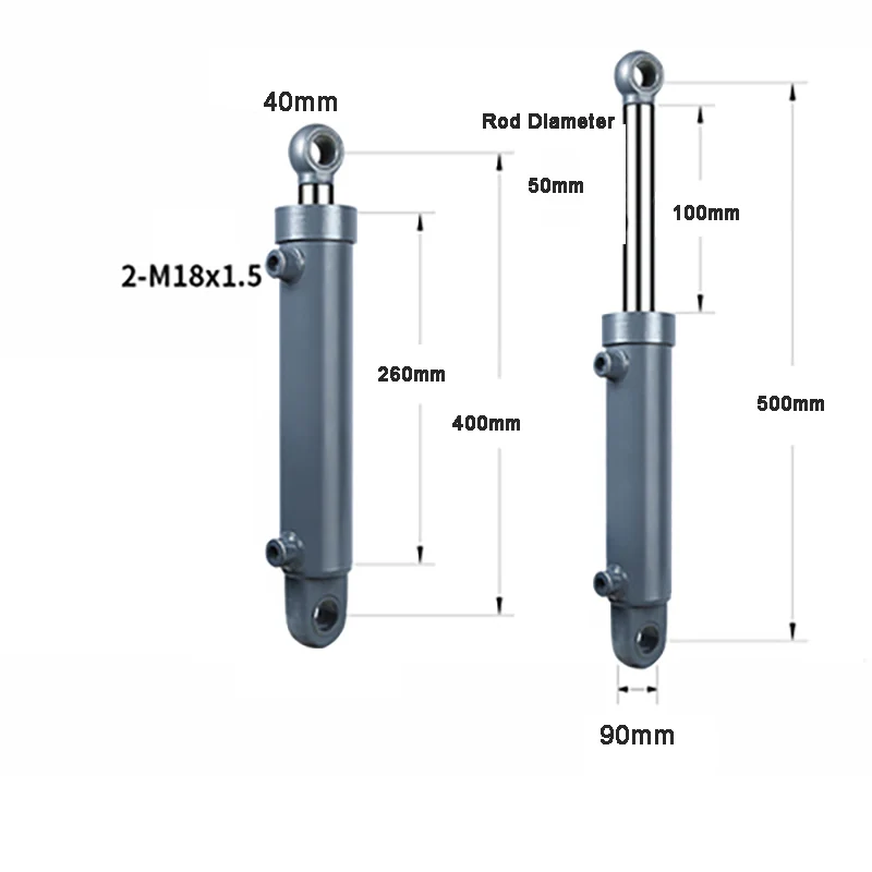 8 ton 100mm Stroke Cylinder Hydraulic two-way lifting cylinder forklift crane lifting platform hydraulic roof