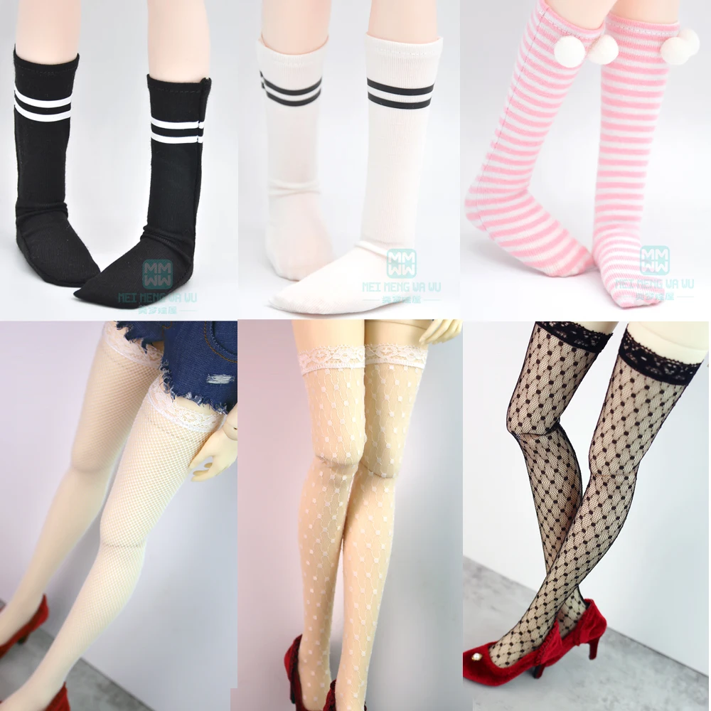 Fits 28-60cm 1/4 1/6 1/3 BJD DD SD MSD YOSD BJD accessories fashion black mesh long stockings